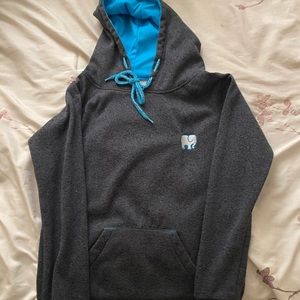 Ivory Ella Gray and Light Blue Hoodie